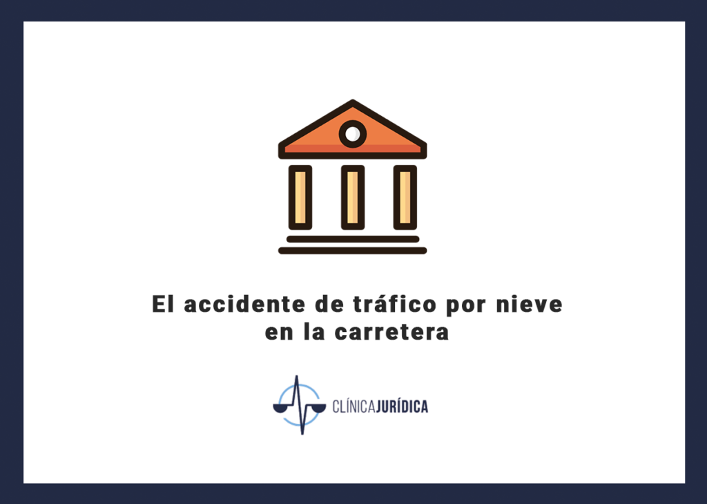 El accidente de tráfico por nieve en la carretera