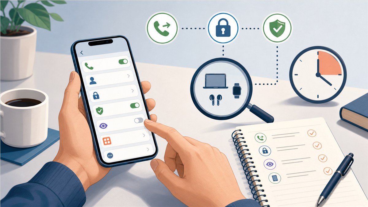 Revisión ordenada de la seguridad del móvil y de sus dispositivos conectados