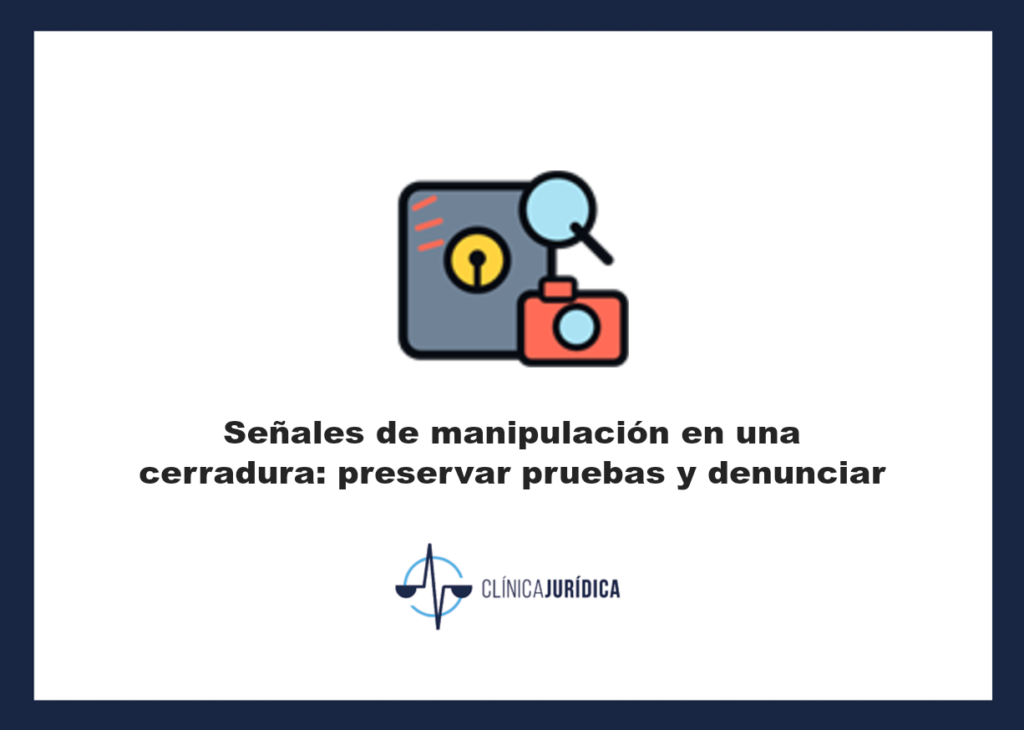 Portada: Señales de manipulación en una cerradura: preservar pruebas y denunciar