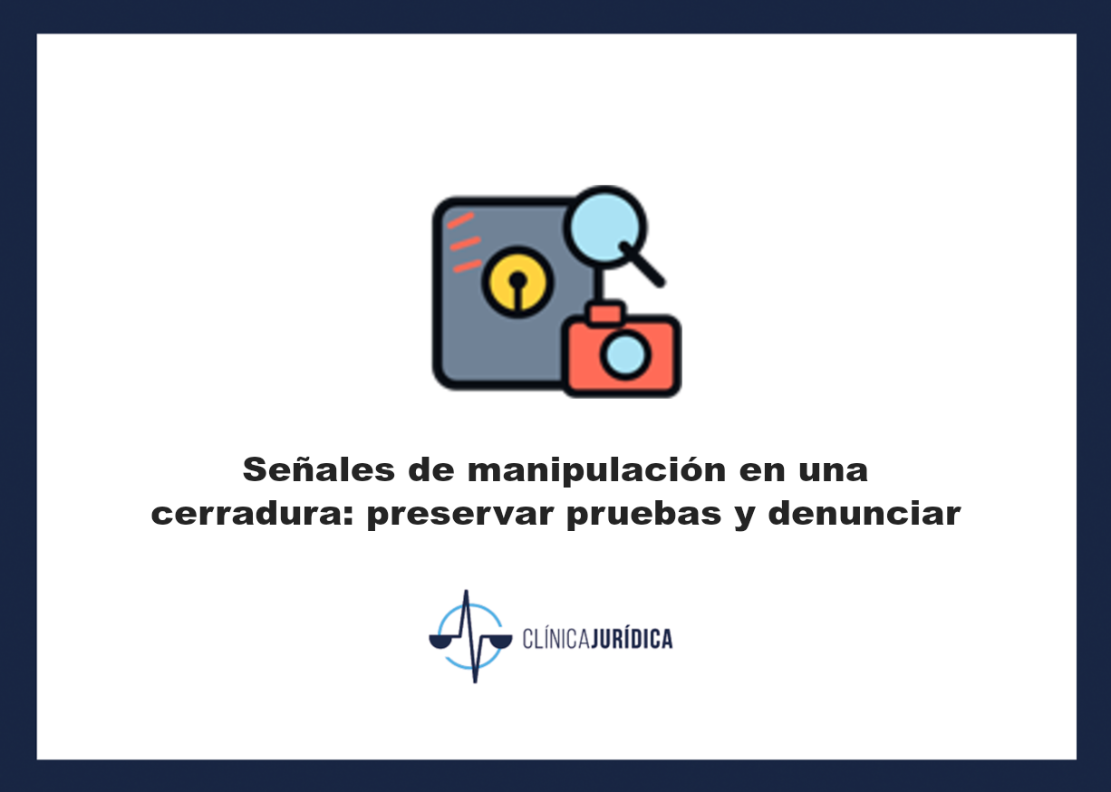 Portada: Señales de manipulación en una cerradura: preservar pruebas y denunciar